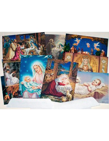 Variedad de 12 tarjetas de Navidad
