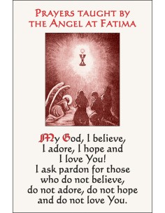 Oraciones enseñadas por el Ángel de Fátima