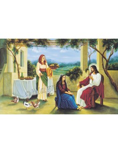 Jesús con Marta y María