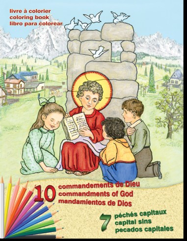 10 Commandements & 7 péchés capitaux (à colorier)
